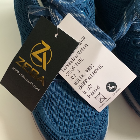 Zeba Step in sneakers, no bending over to put these on. Sapphire Blue size 8 NWT - Picture 13 of 13